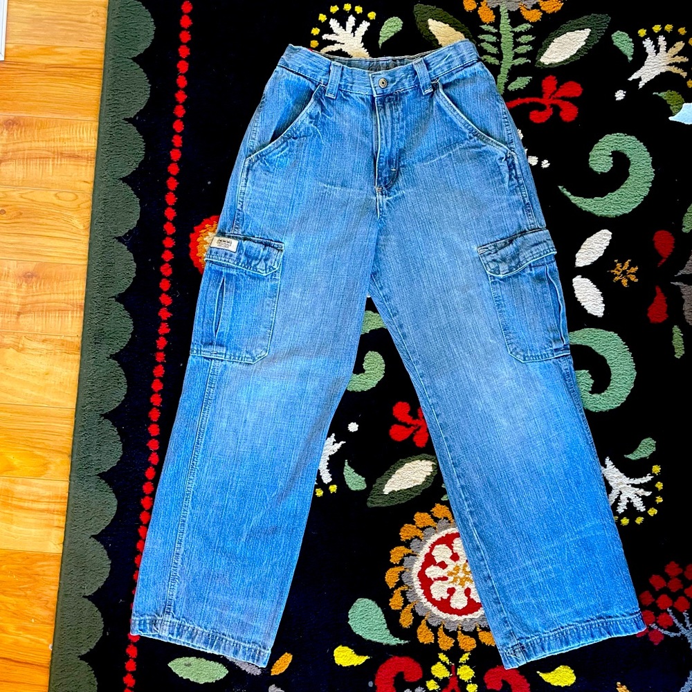 ✨ item has SOLD✨ Vintage Wranglers Cargo jeans carrgo 29 W14.5 inch inseam 29